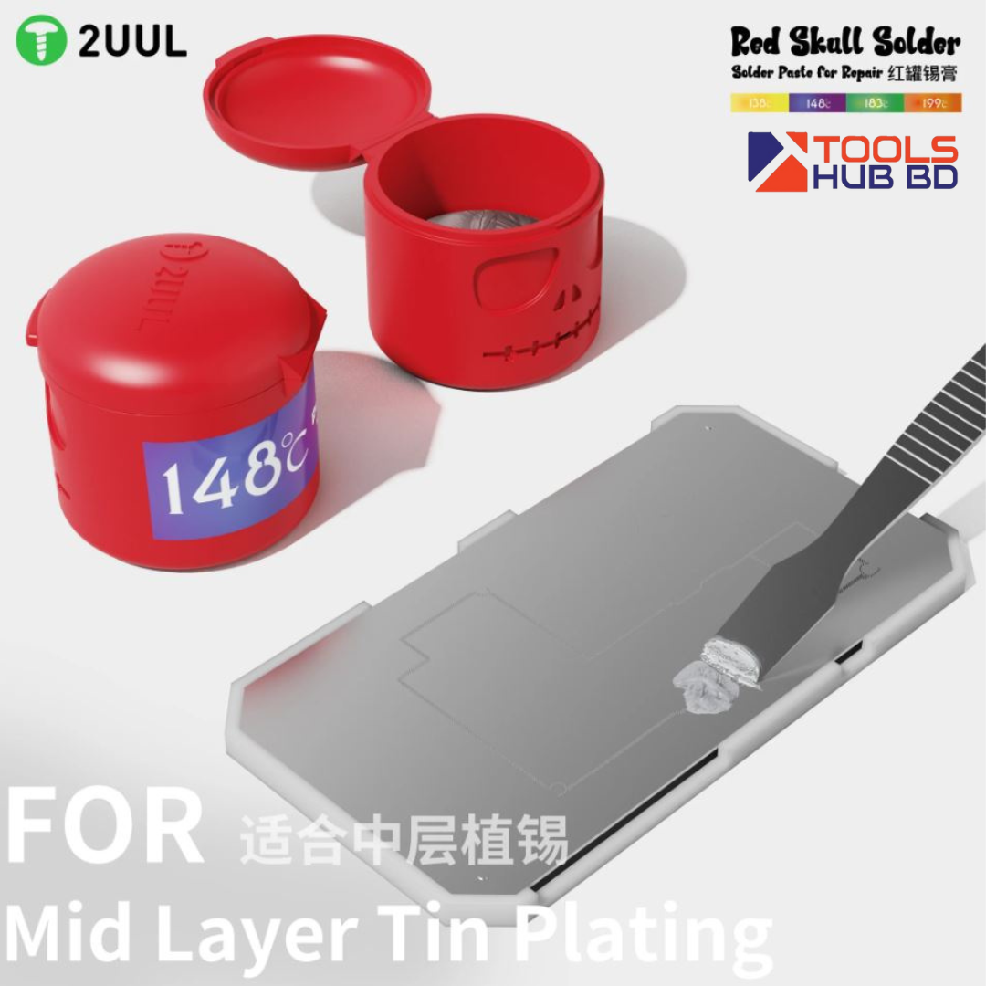 2UUL Red Skull Solder Paste for Repair 148℃  50g