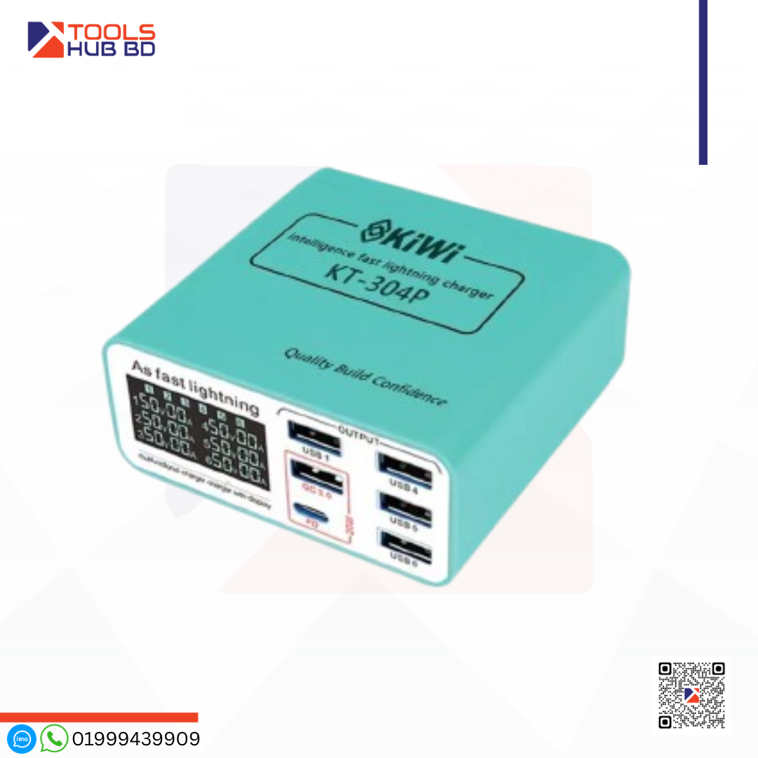 kiwi kt-304P Smart 6-port digital display lightning charger