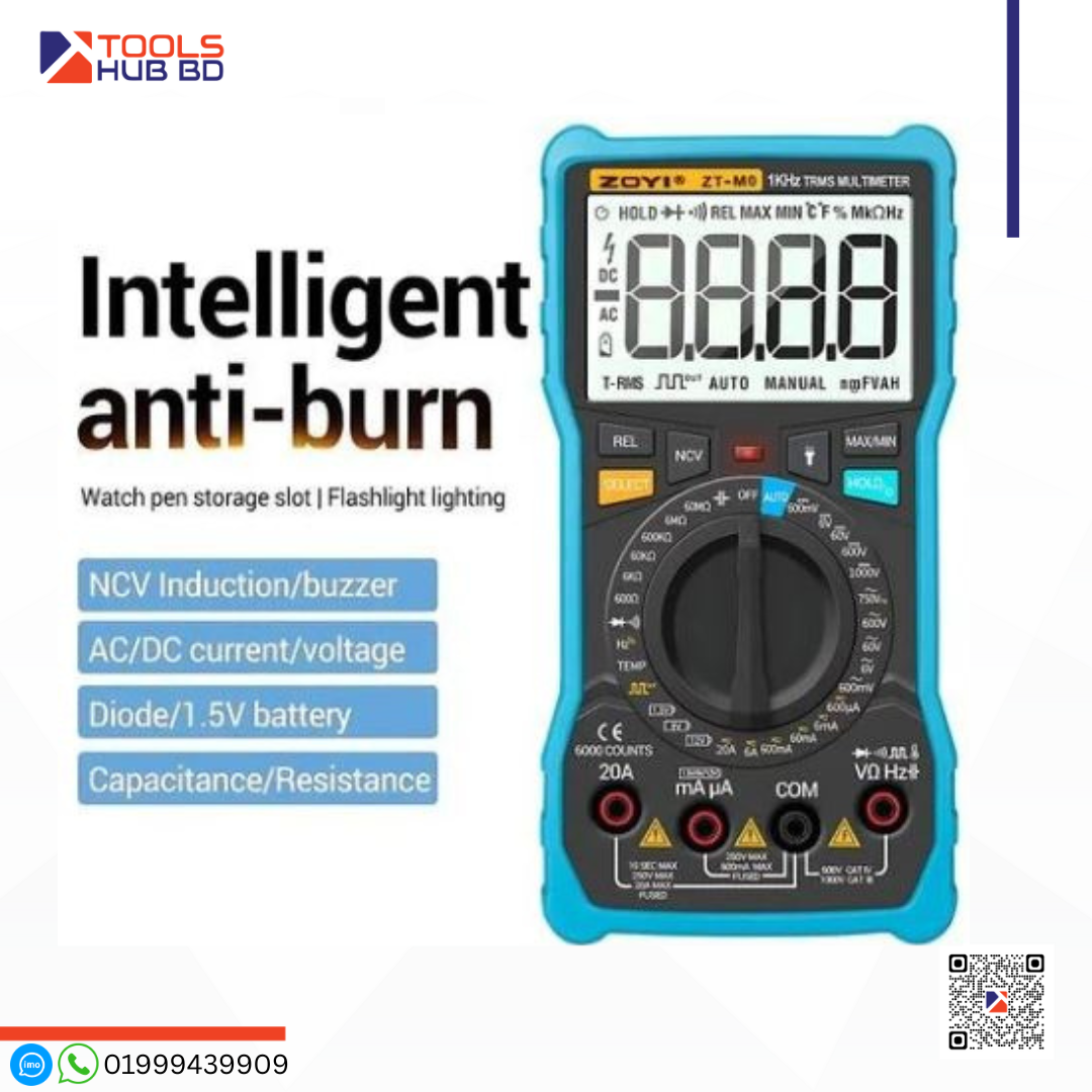 ZOYI ZT-M0 Multimeter 6000 Counts Large Size Digital Multimeter With Smart Mode Multi-functions With Manual Range Square Wave Output Battery Test Multimeter  Long-time Standby Multimeter